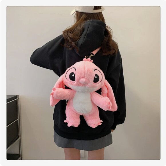 *BOGO FREE* NEW Disney Lilo and Stitch Plush Angel Backpack - Picture 1 of 6